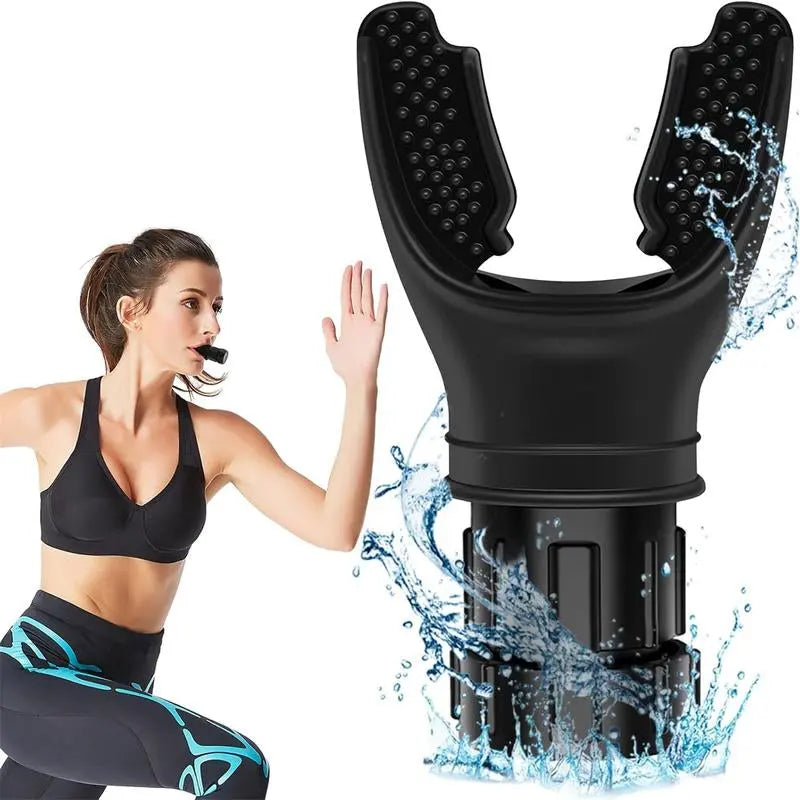 Breathing Trainer,Portable Lung Trainer,Breathing Resistance Trainer for Oral and Muscular Exercise, Daily Fitness Training, Easy-To-Clean Design