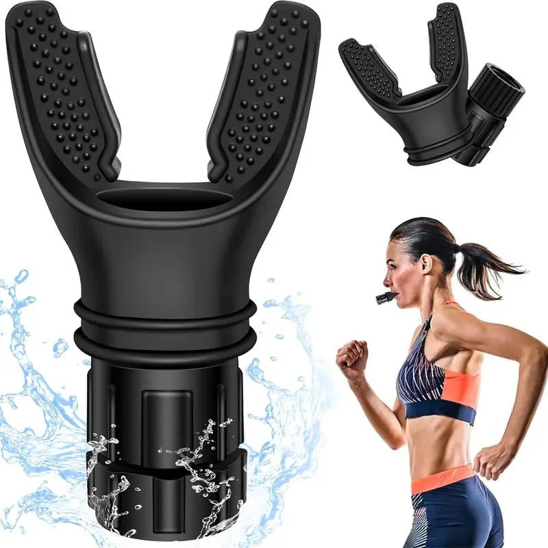 Breathing Trainer,Portable Lung Trainer,Breathing Resistance Trainer for Oral and Muscular Exercise, Daily Fitness Training, Easy-To-Clean Design