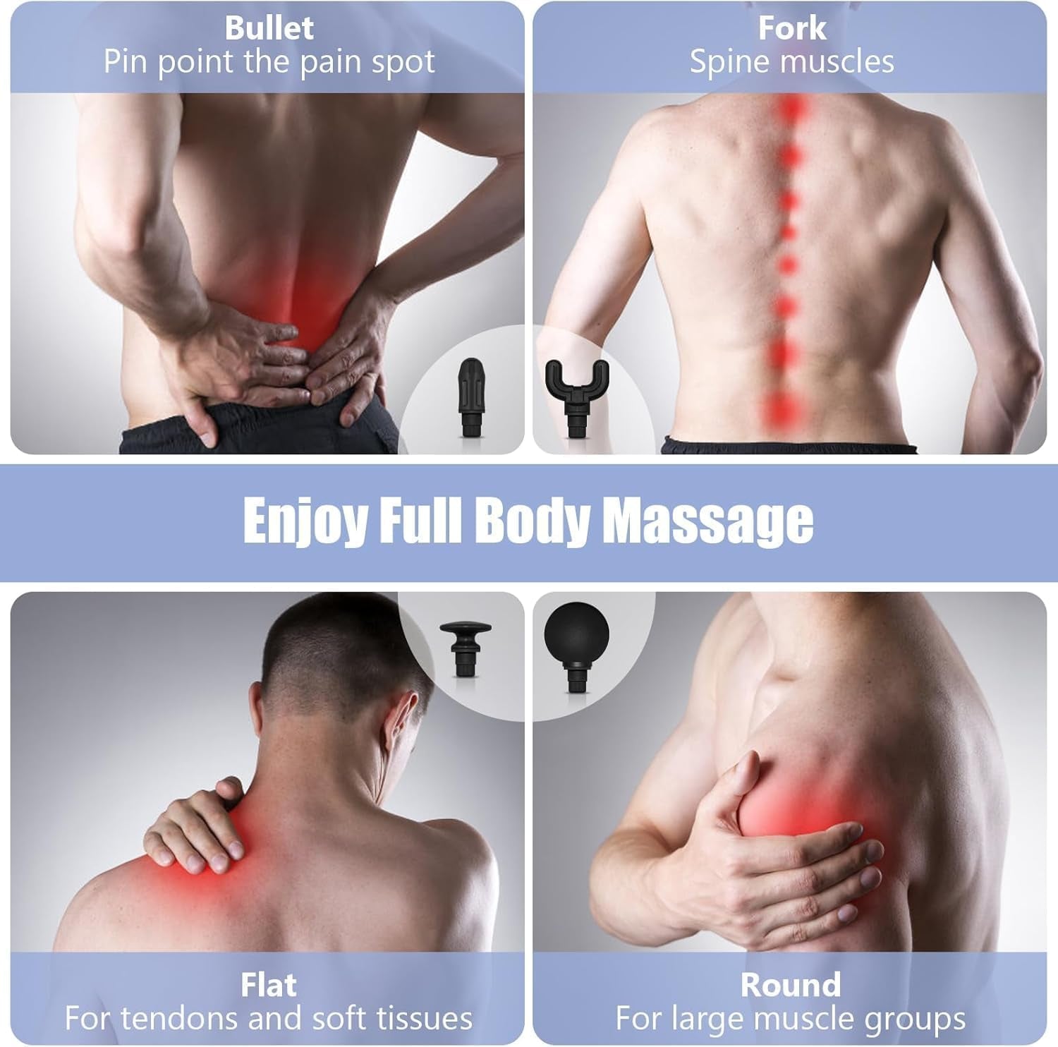 Professional Smart Bent-Head Massage Gun | Deep Tissue Massager for Athletes & Full-Body Relaxation 6 Adjustable Speeds | 4 Interchangeable Heads | Aussie-Friendly Design | Ideal for Muscle Recovery & Pain Relief
