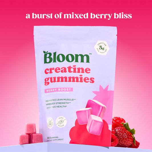 Bloom Nutrition Creatine Gummies - Energy, Cognitive Health & Post-Workout Muscle Recovery Promotes & Muscle Improves