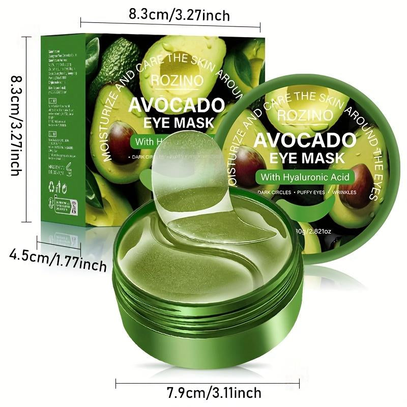 80G Avocado Hyaluronic Acid Eye Mask, Rich in Hyaluronic Acid, Deeply Hydrates and Moisturizes, Effectively Reduces Dark Circles, Improves Eye Bags and Puffiness, Smooths Fine Lines around the Eyes, and Brightens the Eye Area