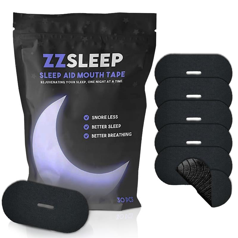 Zzsleep Tape - Mouth Tape (30 Strips) for Snore Prevention, Improved Respiratory Efficiency & Restful, Comfortable Sleep
