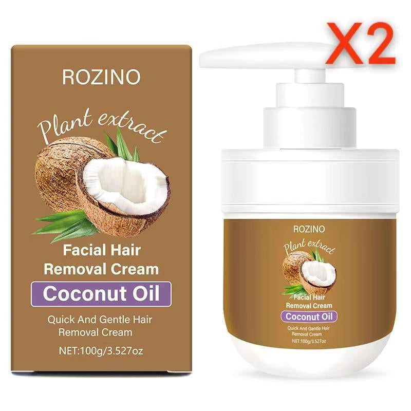 ROZINO Plant Extract Facial Hair Removal Cream with Coconut Oil for Effective Hair Removal