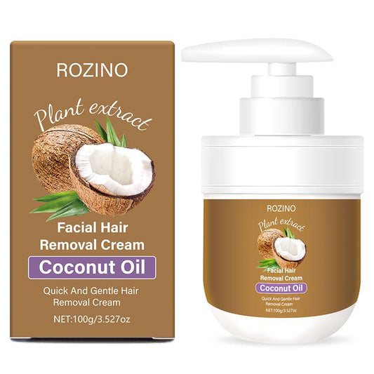 ROZINO Plant Extract Facial Hair Removal Cream with Coconut Oil for Effective Hair Removal