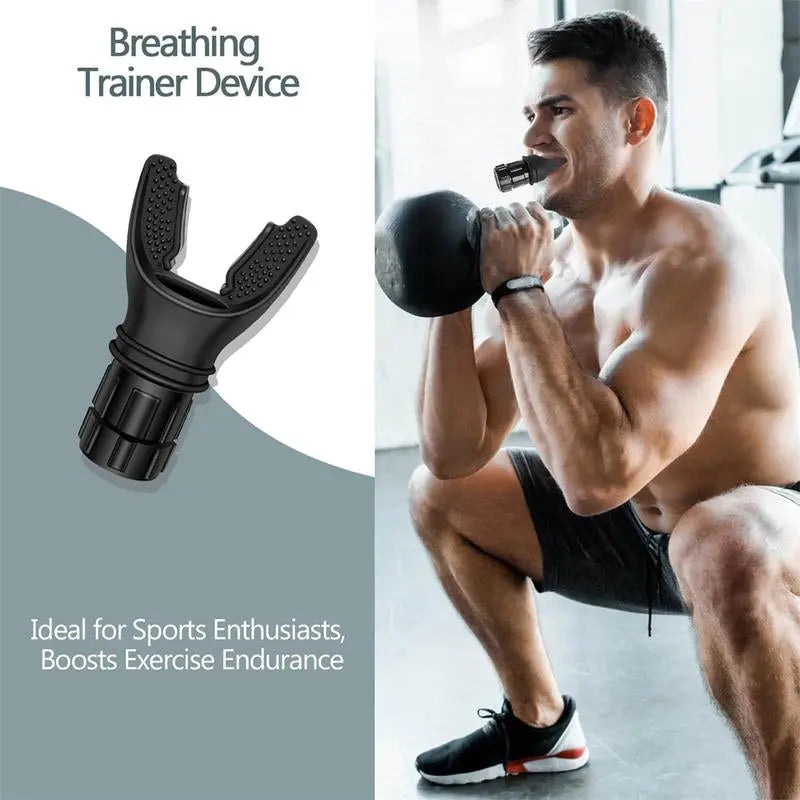 Breathing Trainer,Portable Lung Trainer,Breathing Resistance Trainer for Oral and Muscular Exercise, Daily Fitness Training, Easy-To-Clean Design
