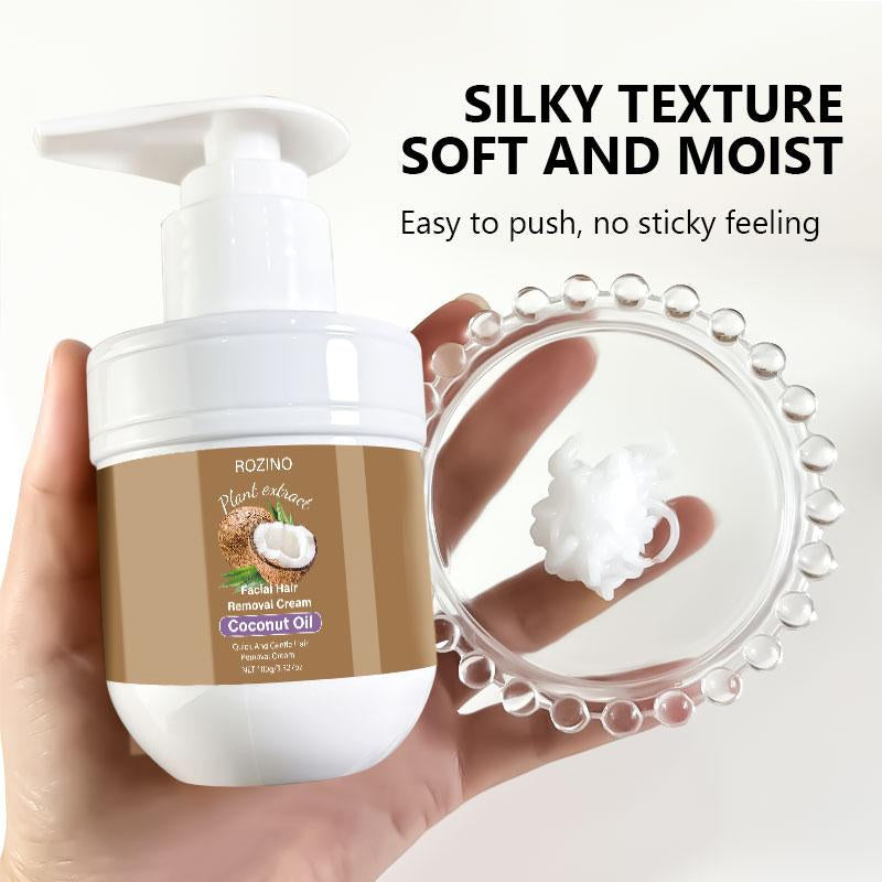 ROZINO Plant Extract Facial Hair Removal Cream with Coconut Oil for Effective Hair Removal