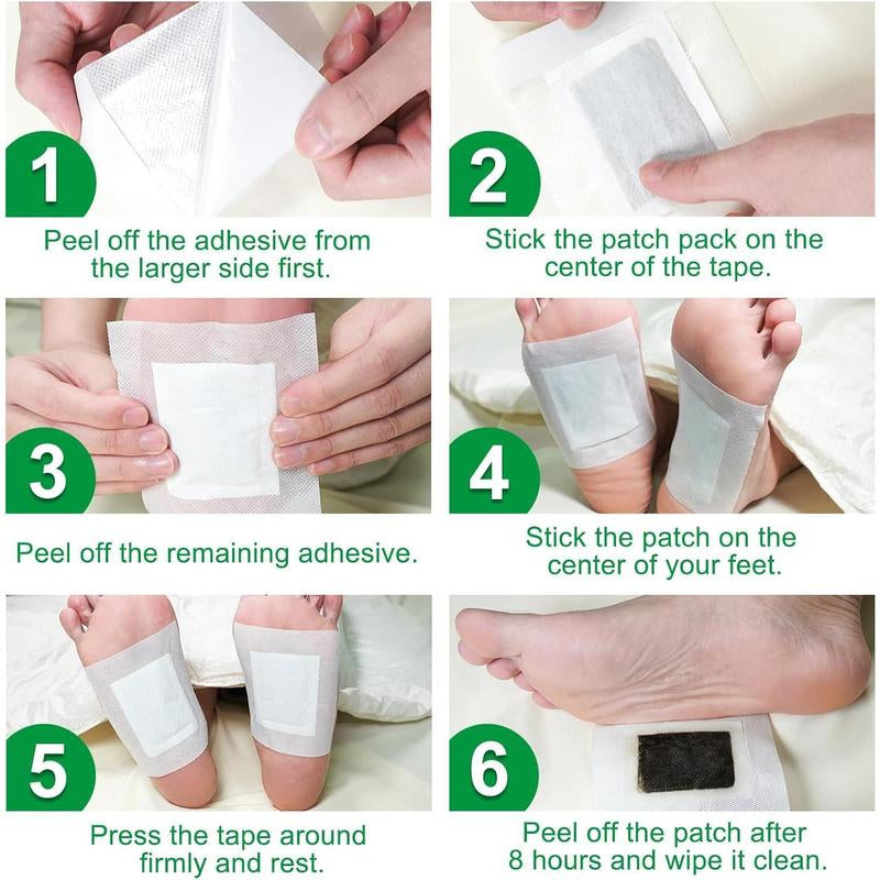 20PCS Natural Herbal Foot Detox Patches -Gingerbamboo Deep Cleansing Pads for Stress Relieftoxin Removal, Better Sleep & Wellness Fitnesstreatment Healthcare Solution Therapeutichealthy Therapy