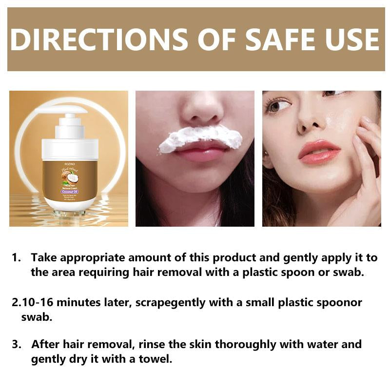 ROZINO Plant Extract Facial Hair Removal Cream with Coconut Oil for Effective Hair Removal