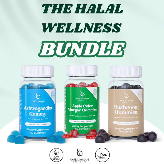 The Halal Wellness Stack - Ashwagandha, Apple Cider Vinegar, & Mushroom Bundle