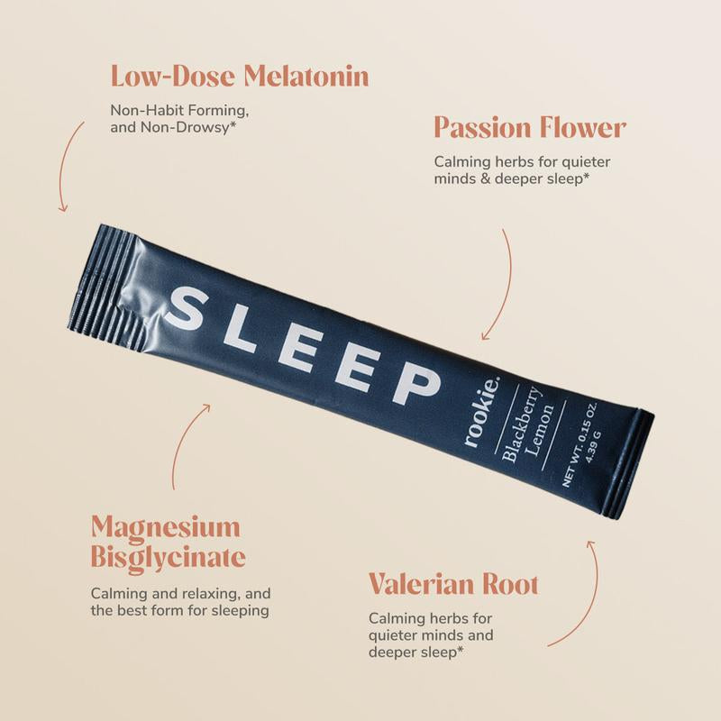 Rookie Relaxation & Sleep - W/Magnesium Bisglycinate, 1Mg Melatonin & Herbal Extracts + Sugar-Free & No Fillers