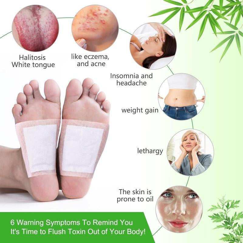 20PCS Natural Herbal Foot Detox Patches -Gingerbamboo Deep Cleansing Pads for Stress Relieftoxin Removal, Better Sleep & Wellness Fitnesstreatment Healthcare Solution Therapeutichealthy Therapy