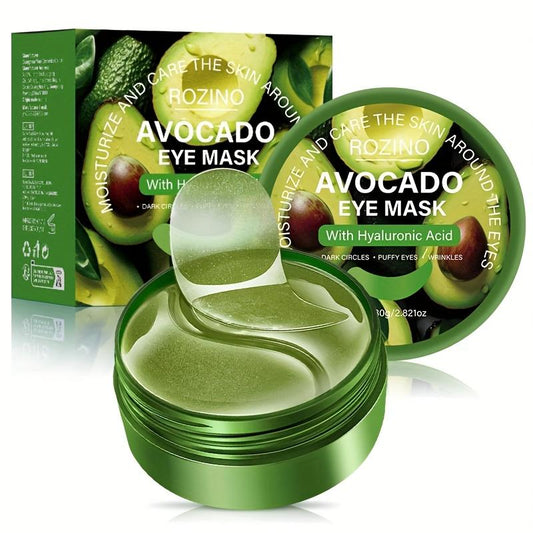 80G Avocado Hyaluronic Acid Eye Mask, Rich in Hyaluronic Acid, Deeply Hydrates and Moisturizes, Effectively Reduces Dark Circles, Improves Eye Bags and Puffiness, Smooths Fine Lines around the Eyes, and Brightens the Eye Area