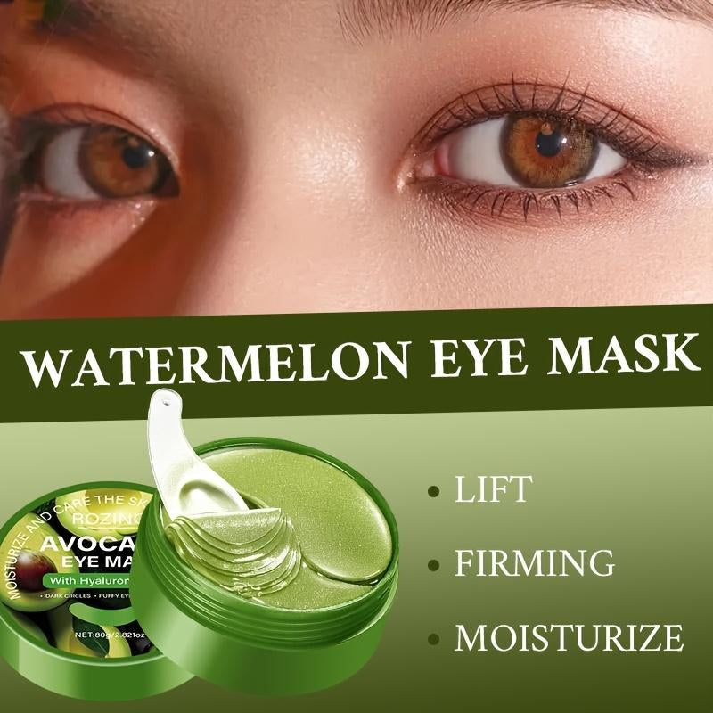 80G Avocado Hyaluronic Acid Eye Mask, Rich in Hyaluronic Acid, Deeply Hydrates and Moisturizes, Effectively Reduces Dark Circles, Improves Eye Bags and Puffiness, Smooths Fine Lines around the Eyes, and Brightens the Eye Area
