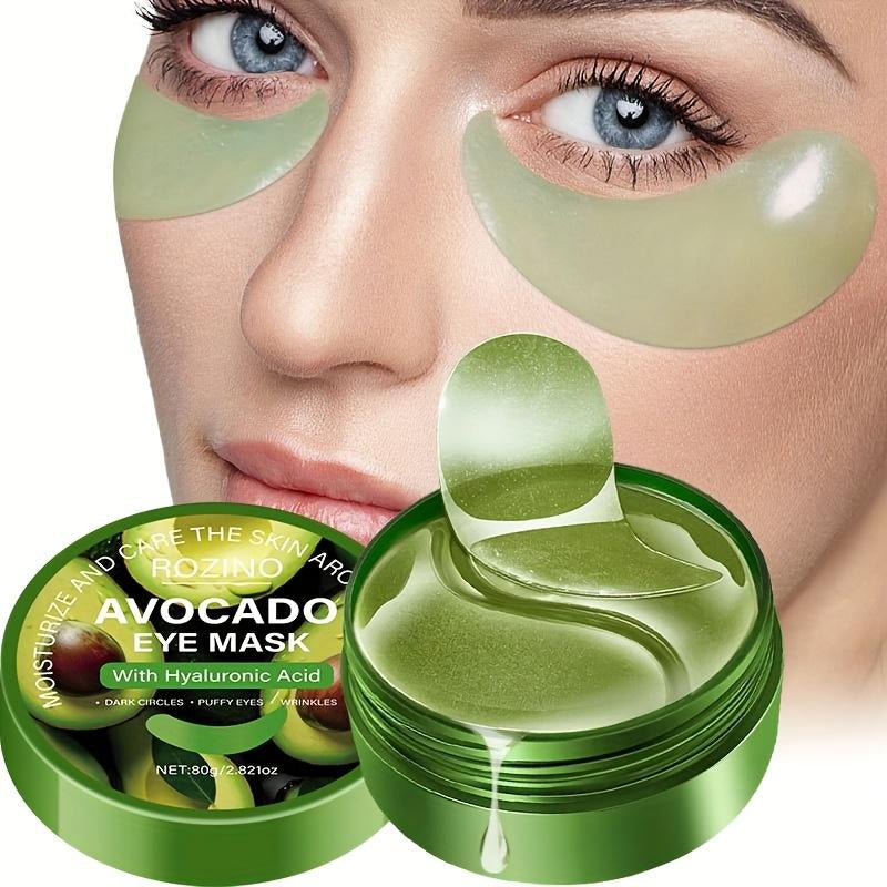 80G Avocado Hyaluronic Acid Eye Mask, Rich in Hyaluronic Acid, Deeply Hydrates and Moisturizes, Effectively Reduces Dark Circles, Improves Eye Bags and Puffiness, Smooths Fine Lines around the Eyes, and Brightens the Eye Area