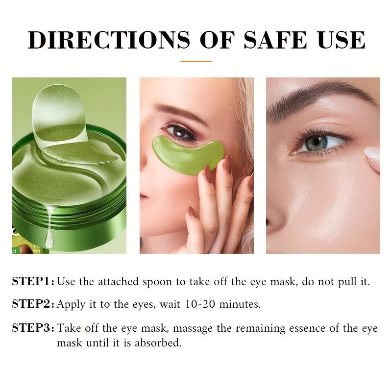 80G Avocado Hyaluronic Acid Eye Mask, Rich in Hyaluronic Acid, Deeply Hydrates and Moisturizes, Effectively Reduces Dark Circles, Improves Eye Bags and Puffiness, Smooths Fine Lines around the Eyes, and Brightens the Eye Area